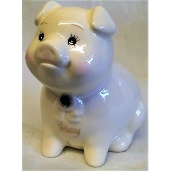 RUSS MONTHLY BIRTHSTONE PIGGY BANK - MAY - EMERALD