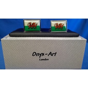 ONYX-ART CUFFLINK SET - WALES FLAG