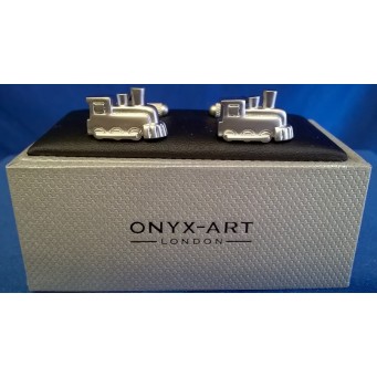ONYX-ART CUFFLINK SET - STEAM TRAIN