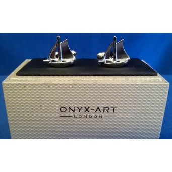 ONYX-ART CUFFLINK SET - SAILING YACHT